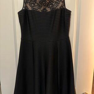 London Style Black A-Line Cocktail Dress